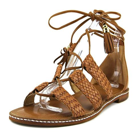 michael michael kors monterey leather sandal heels|Michael Kors denim sandals.